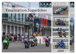 Cover-Bild zum Titel 'Faszination Superbikes (Tischkalender 2026 DIN A5 quer), CALVENDO Monatskalender' von 'Dieter Wilczek & Michael Schweinle'