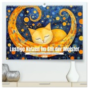 Lustige Katzen im Stil der Meister (hochwertiger Premium Wandkalender 2026 DIN A2 quer), Kunstdruck in Hochglanz - Kerstin Waurick