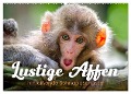 Lustige Affen - hinreißende Schnappschüsse (Wandkalender 2024 DIN A2 quer), CALVENDO Monatskalender - Happy Monkey