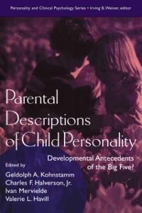 Parental Descriptions of Child Personality - 