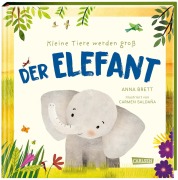 Cover-Bild zum Titel 'Kleine Tiere werden groß - Der Elefant' von 'Anna Brett'