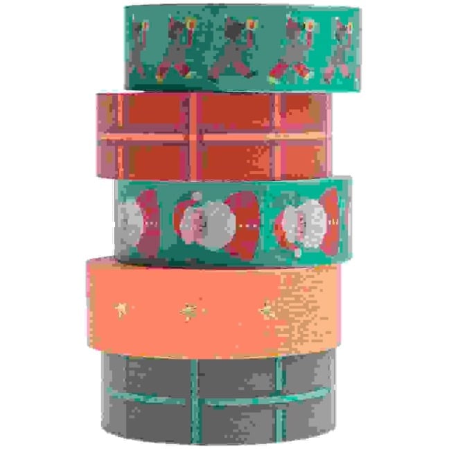 Tape Set Weihnachtsmarkt, Neon FSC MIX, 5 Stk. - 
