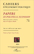 Cover-Bild zum Titel 'Cahiers d'économie politique' von 'Collectif'