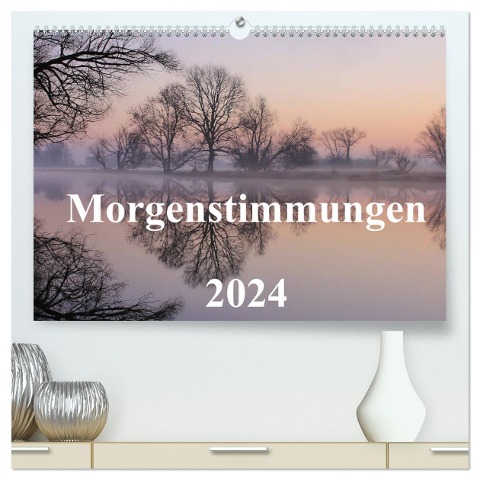 Morgenstimmungen 2024 (hochwertiger Premium Wandkalender 2024 DIN A2 quer), Kunstdruck in Hochglanz - Jörg Hennig