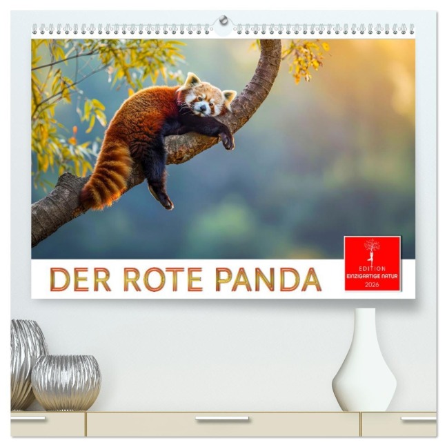 Der Rote Panda (hochwertiger Premium Wandkalender 2026 DIN A2 quer), Kunstdruck in Hochglanz - Peter Roder