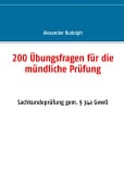Cover-Bild zum Titel '200 Übungsfragen für die mündliche Prüfung' von 'Alexander Rudolph'