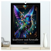 Cover-Bild zum Titel 'Krafttiere und Kristalle (hochwertiger Premium Wandkalender 2026 DIN A2 hoch), Kunstdruck in Hochglanz' von 'Aria-Elena Leon'