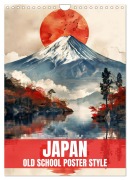 Cover-Bild zum Titel 'Japan - Old School Poster Style (Wandkalender 2026 DIN A4 hoch), CALVENDO Monatskalender' von 'Val Thoermer'