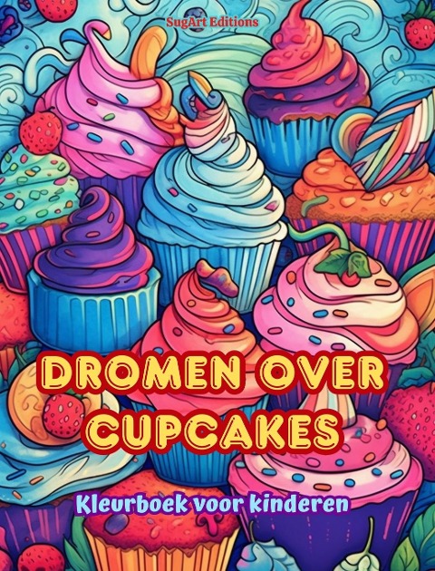 Dromen over cupcakes Kleurboek voor kinderen Leuke en schattige ontwerpen voor gebakliefhebbers - Sugart Editions