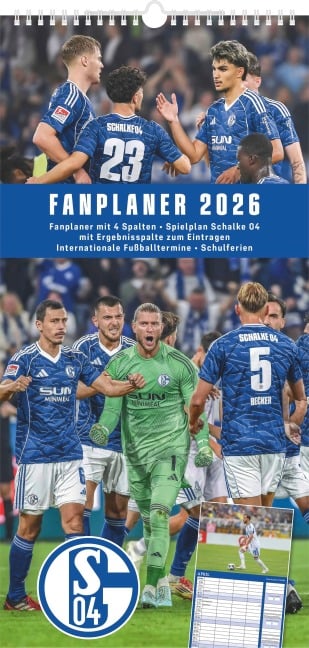 FC Schalke 04 2026 - Fanplaner - Fan-Kalender - Fußball-Kalender - 22x45 - Sport - 