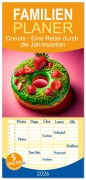 Cover-Bild zum Titel 'Familienplaner 2026 - Donuts - Eine Reise durch die Jahreszeiten mit 5 Spalten (Wandkalender, 21 x 45 cm) CALVENDO' von 'Sell Pixs:Sell'