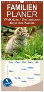 Cover-Bild zum Titel 'Familienplaner 2027 - Wildkatzen - Die lautlosen Jäger des Waldes mit 5 Spalten (Wandkalender, 21 x 45 cm) CALVENDO' von 'Arno Klatt'