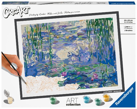 Ravensburger CreArt - Malen nach Zahlen 23651 - ART Collection: Waterlilies (Monet) - ab 14 Jahren - 