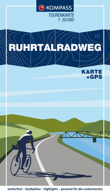 KOMPASS Fahrrad-Tourenkarte Ruhrtalradweg 1:50.000 - 