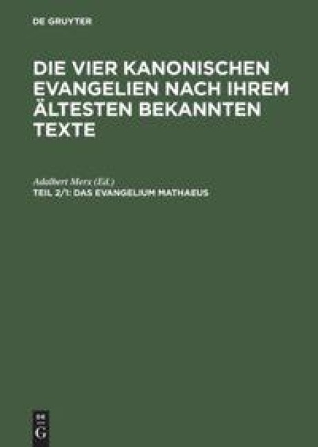 Das Evangelium Mathaeus - 