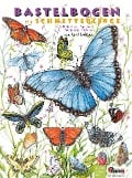 Schmetterlinge Bastelbogen 7 große Falter zum Basteln & Aufhängen aus Papier - 