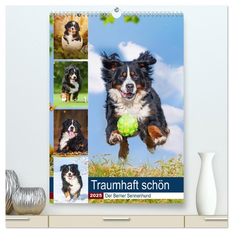 Traumhaft schön - Der Berner Sennenhund (hochwertiger Premium Wandkalender 2025 DIN A2 hoch), Kunstdruck in Hochglanz - Sigrid Starick