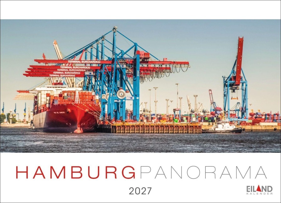 Hamburg Panorama-Postkartenkalender 2027 - 