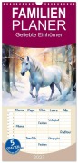 Cover-Bild zum Titel 'Familienplaner 2027 - Geliebte Einhörner mit 5 Spalten (Wandkalender, 21 x 45 cm) CALVENDO' von 'Sabine Löwer'