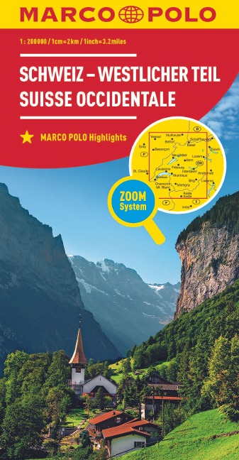 MARCO POLO Regionalkarte Schweiz 01 - westlicher Teil 1:200.000 - Marco Polo Verlag