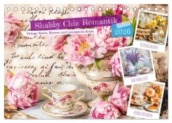 Cover-Bild zum Titel 'Shabby Chic Romantik - Vintage Tassen, Blumen und nostalgische Briefe (Tischkalender 2026 DIN A5 quer), CALVENDO Monatskalender' von 'Anja Frost'