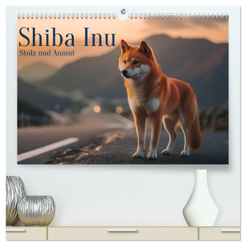 Shiba Inu - Stolz und Anmut (hochwertiger Premium Wandkalender 2025 DIN A2 quer), Kunstdruck in Hochglanz - Gisela Walther