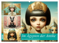 Cover-Bild zum Titel 'Im Ägypten der Antike. Surrealistische Illustrationen (Wandkalender 2026 DIN A2 quer), CALVENDO Monatskalender' von 'Rose Hurley'