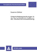 Cover-Bild zum Titel 'Unterrichtsbesprechungen in der Deutschlehrerausbildung' von 'Susanne Gölitzer'