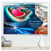 Die schönsten Naturwunder - Betrachtet durch die Augen der KI (hochwertiger Premium Wandkalender 2026 DIN A2 quer), Kunstdruck in Hochglanz - Marco Warstat