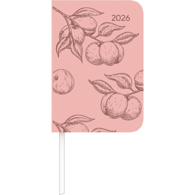 Lady Journal Mini Deluxe Salmon 2026 - Taschen-Kalender 8x11,5 cm - Tucson Einband - mit Motivprägung - Weekly - 144 Seiten - Alpha Edition - 