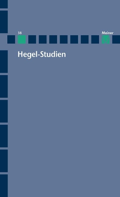 Hegel-Studien Band 38 - 