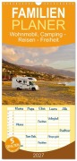 Cover-Bild zum Titel 'Familienplaner 2027 - Wohnmobil, Camping - Reisen - Freiheit mit 5 Spalten (Wandkalender, 21 x 45 cm) CALVENDO' von 'Luisa Rüter & Johannes Jansen'