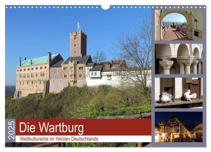 Die Wartburg - Weltkulturerbe im Herzen Deutschlands (Wandkalender 2025 DIN A3 quer), CALVENDO Monatskalender - Volker Geyer