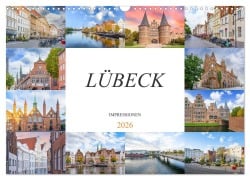 Cover-Bild zum Titel 'Lübeck Impressionen (Wandkalender 2026 DIN A3 quer), CALVENDO Monatskalender' von 'Dirk Meutzner'