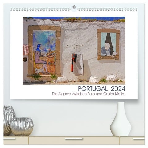 Portugal. Die Algarve zwischen Faro und Castro Marim (hochwertiger Premium Wandkalender 2024 DIN A2 quer), Kunstdruck in Hochglanz - Lucy M. Laube