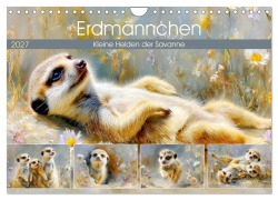 Cover-Bild zum Titel 'Erdmännchen. Kleine Helden der Savanne (Wandkalender 2027 DIN A4 quer), CALVENDO Monatskalender' von 'Rose Hurley'