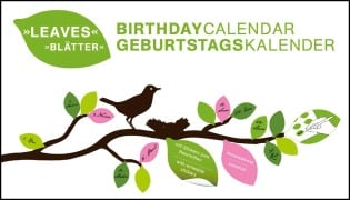 Cover-Bild zum Titel 'Blätter immerwährender Geburtagskalender' von ''