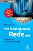 Cover-Bild zum Titel 'Wie fange ich meine Rede an?' von 'Michael Rossié'