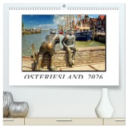 Cover-Bild zum Titel 'Ostfriesland - die bezaubernden alten Häfen (hochwertiger Premium Wandkalender 2026 DIN A2 quer), Kunstdruck in Hochglanz' von 'Peter Roder'