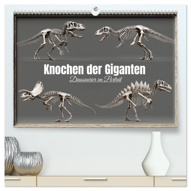 Knochen der Giganten - Dinosaurier im Porträt (hochwertiger Premium Wandkalender 2026 DIN A2 quer), Kunstdruck in Hochglanz - Mb Fotografie