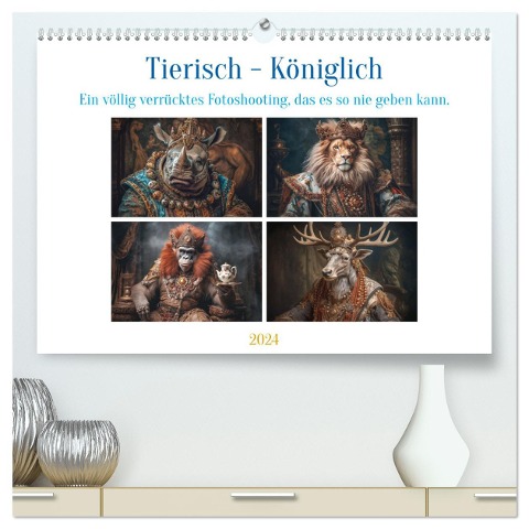 Tierisch - Königlich (hochwertiger Premium Wandkalender 2024 DIN A2 quer), Kunstdruck in Hochglanz - Steffen Gierok-Latniak