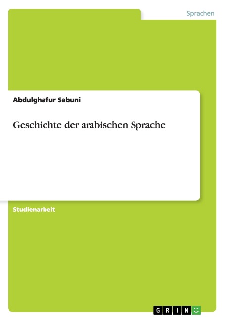 Geschichte der arabischen Sprache - Abdulghafur Sabuni