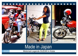 Cover-Bild zum Titel 'Made in Japan - Motorrad-Legende Suzuki in Kuba (Tischkalender 2026 DIN A5 quer), CALVENDO Monatskalender' von 'Henning von Löwis of Menar'
