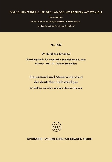 Steuermoral und Steuerwiderstand der deutschen Selbständigen - Burkhard Strümpel