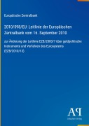 Cover-Bild zum Titel '2010/598/EU: Leitlinie der Europäischen Zentralbank vom 16. September 2010' von 'Europäische Zentralbank'