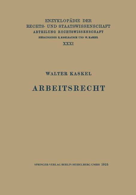 Arbeitsrecht - Walter Kaskel