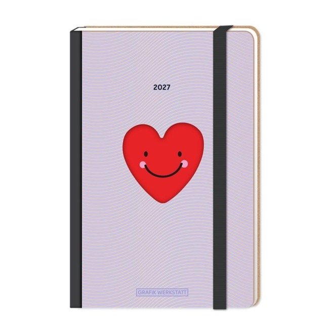 Terminplaner Letterart 2027 Herzsmiley - 