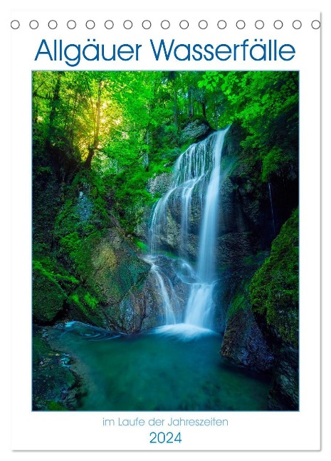Allgäuer Wasserfälle (Tischkalender 2024 DIN A5 hoch), CALVENDO Monatskalender - Calvaine Calvaine8