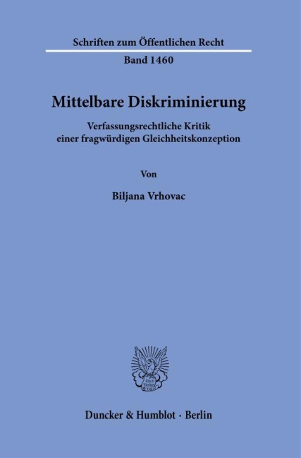 Mittelbare Diskriminierung. - Biljana Vrhovac