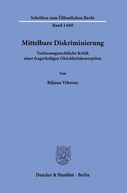 Mittelbare Diskriminierung. - Biljana Vrhovac